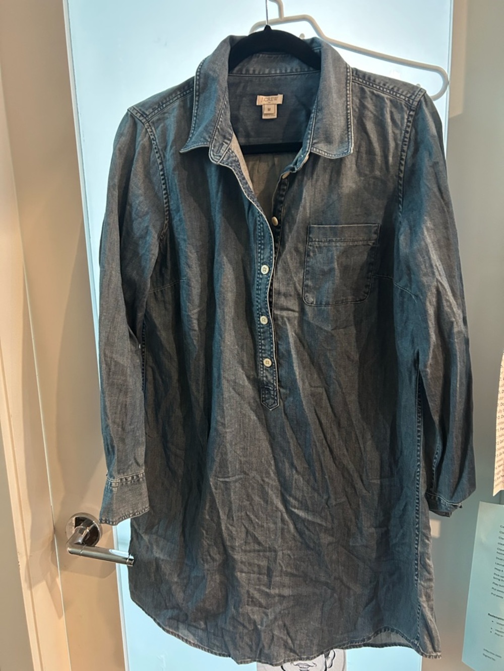 J. Crew Blue Denim Tunic Shirt Dress